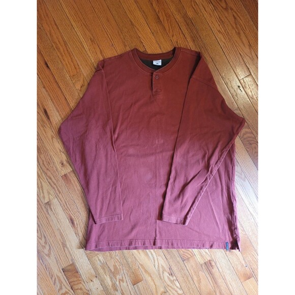 Columbia Men's Red Long Sleeve Henley Size 2XT - Picture 1 of 4